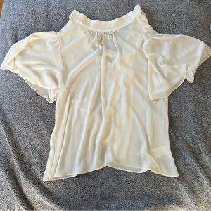 Express White sheer top